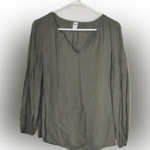 Green Long Sleeve Blouse | S | EUC
